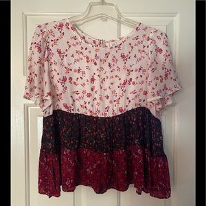 Francesca’s floral babydoll top